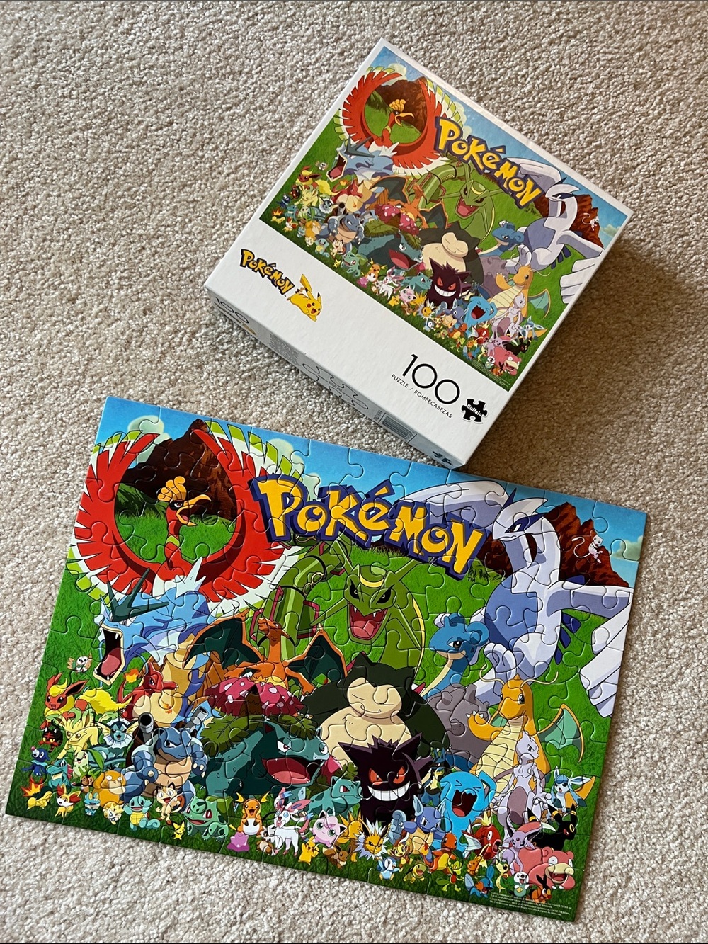 POKEMON 100 piece Buffalo puzzle 🧩 for kids of all ages Nintendo 2022 Pikachu